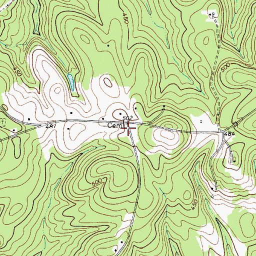 Topographic Map of Yarborough Cemetery, SC