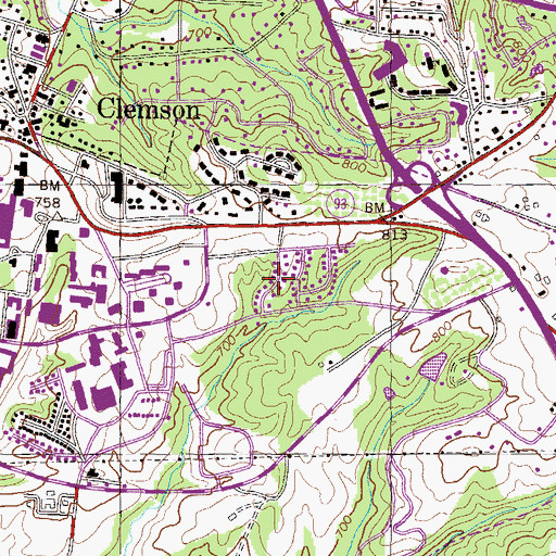 Topographic Map of Calhoun Courts, SC