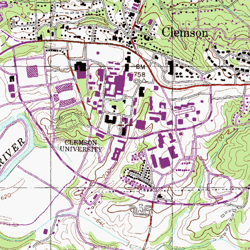 Topographic Map of Cook Engineering Laboratory, SC