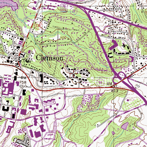 Topographic Map of Douthit Hills, SC
