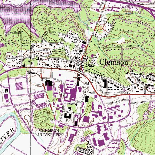 Topographic Map of Holtzendorff YMCA Center, SC