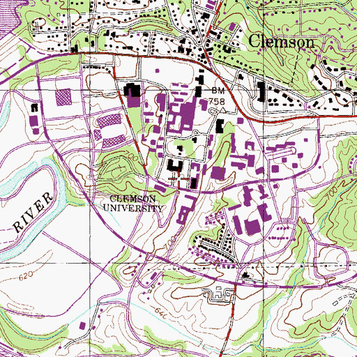 Topographic Map of Howard L Hunter Chemistry Laboratory, SC