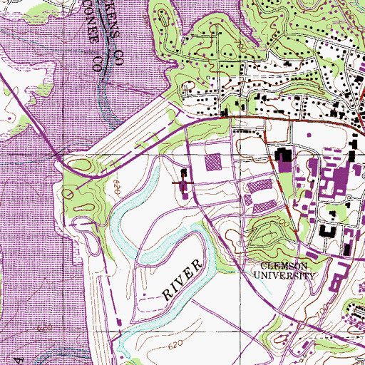 Topographic Map of Jervey Athletic Center, SC