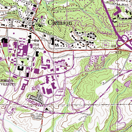 Topographic Map of Lever Hall, SC