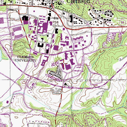 Topographic Map of Lehotsky Hall, SC