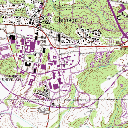 Topographic Map of Schilletter Dining Hall, SC