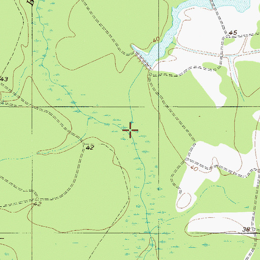 Topographic Map of Manigault Branch, SC