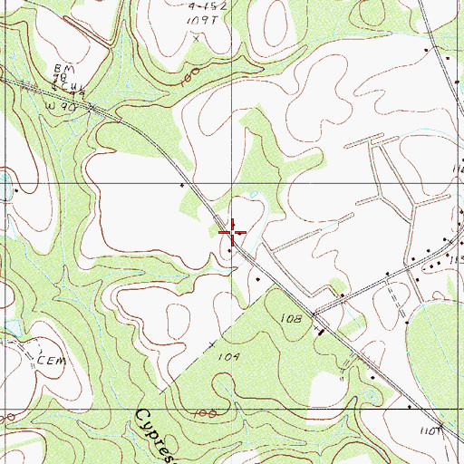 Topographic Map of Smith Store (historical), SC