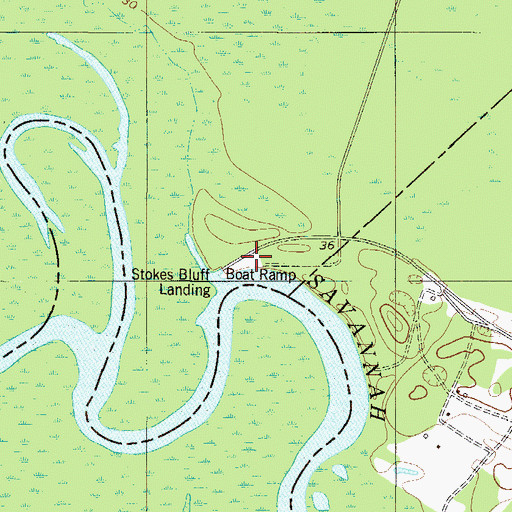 Topographic Map of Stokes Bluff, SC
