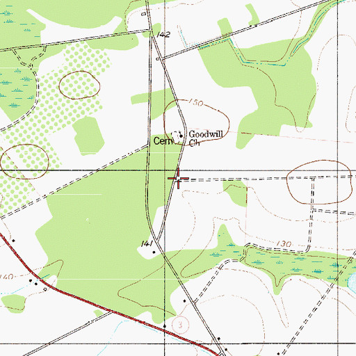 Topographic Map of Williams Store (historical), SC