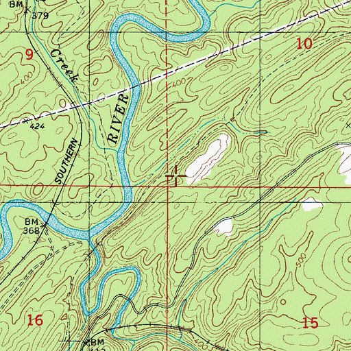 Topographic Map of Piney Woods Tank, AL