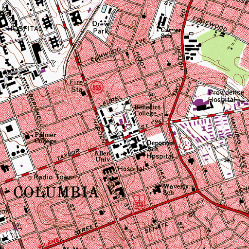 Topographic Map of Antisdel Chapel, SC