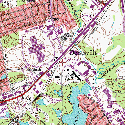 Topographic Map of Arcadia Lakes Plaza Shopping Center, SC
