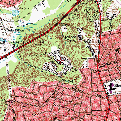 Topographic Map of Baronywood, SC