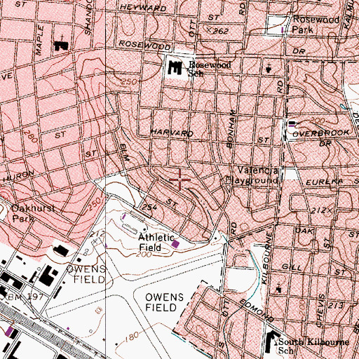 Topographic Map of Bates Park, SC