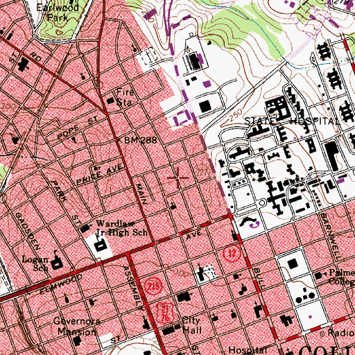 Topographic Map of Belleview, SC