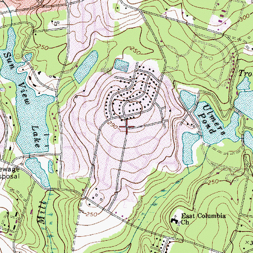 Topographic Map of Berkeley Forest, SC