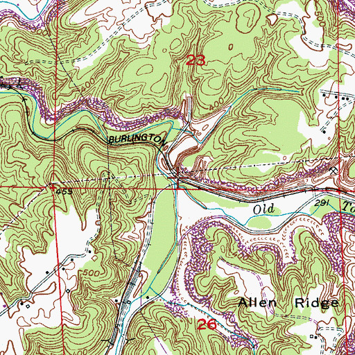 Topographic Map of Pinhook Creek, AL