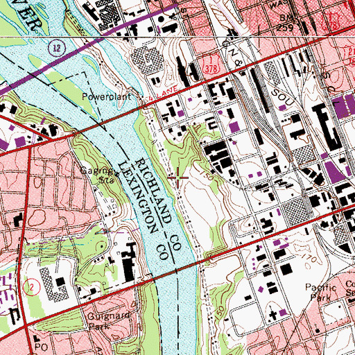 Topographic Map of Bicentennial Park, SC