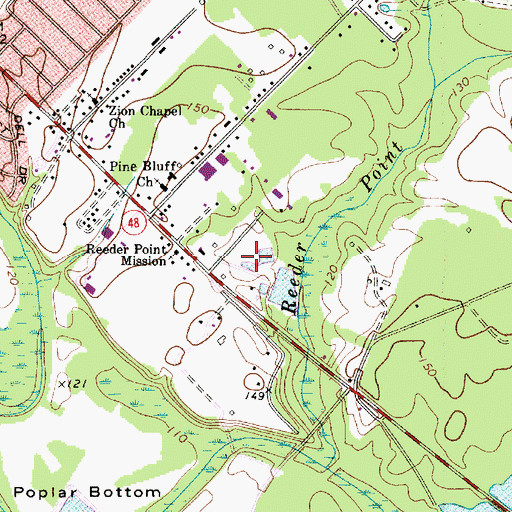 Topographic Map of Bluff Road Park, SC