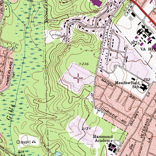 Topographic Map of Brandon Hills, SC