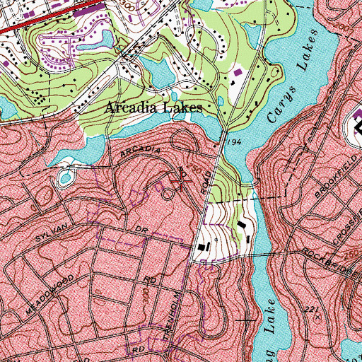 Topographic Map of Brandywine, SC