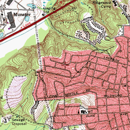 Topographic Map of Byrneswood, SC