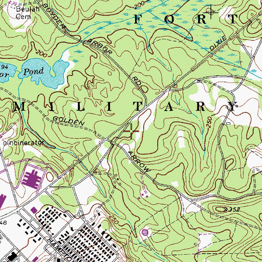 Topographic Map of Camp Marion (historical), SC