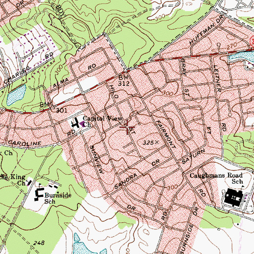 Topographic Map of Capitol View, SC