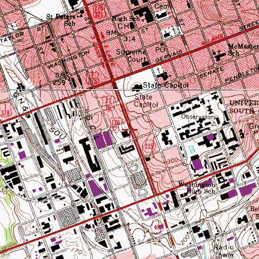 Topographic Map of Carolina Plaza, SC