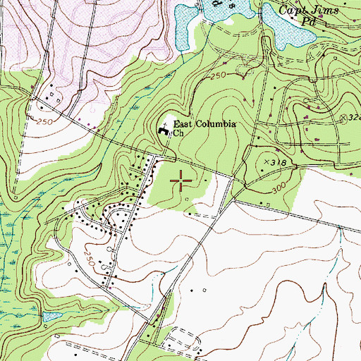 Topographic Map of Caughman Road Park, SC