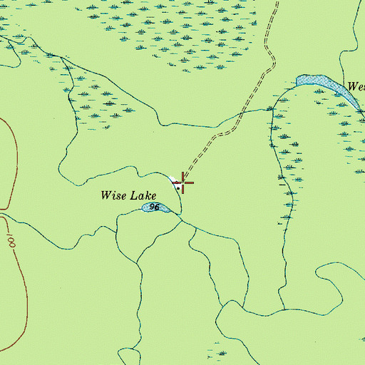 Topographic Map of Cedar Creek Hunt Club, SC