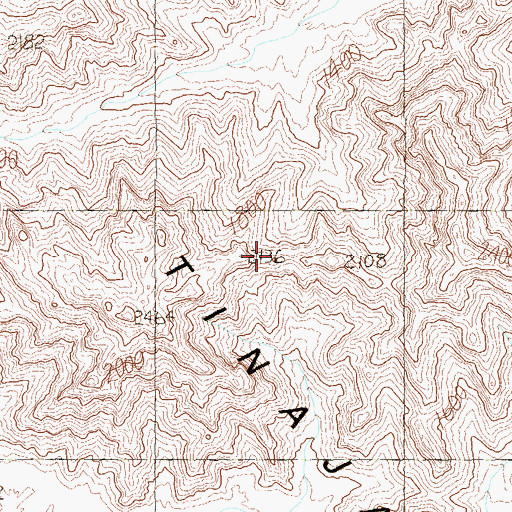 Topographic Map of Tinajas Altas Mountains, AZ