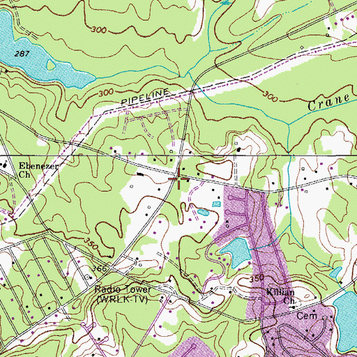 Topographic Map of Church of God (historical), SC