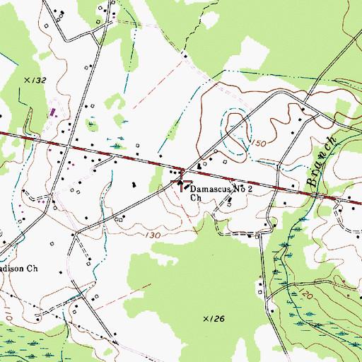 Topographic Map of Clayton School (historical), SC