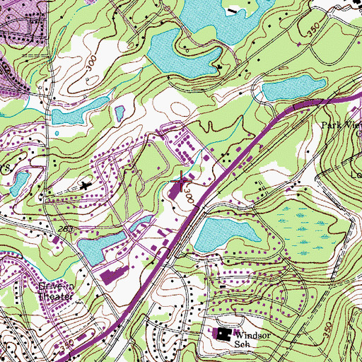 Topographic Map of Columbia Northeast Shopping Center, SC