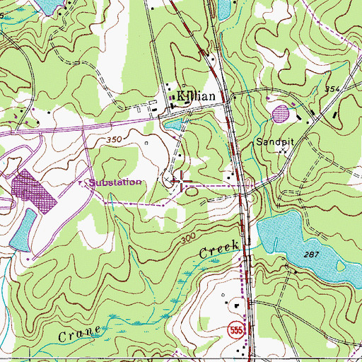 Topographic Map of Crane Creek Church (historical), SC
