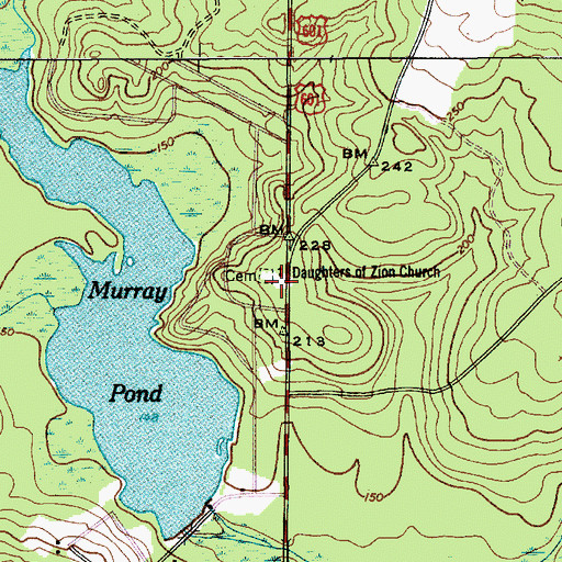 Topographic Map of Daughters of Zion School (historical), SC
