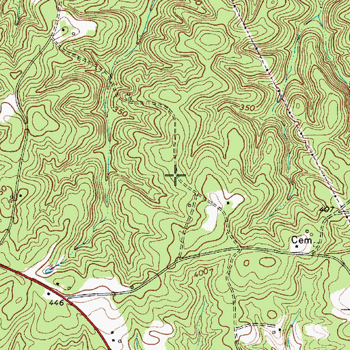 Topographic Map of David Bounts Cemetery, SC