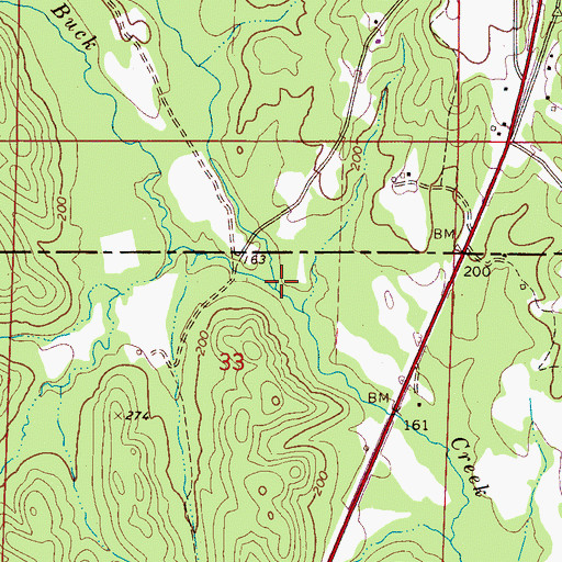 Topographic Map of Pinson Branch, AL