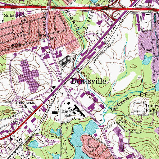 Topographic Map of Decker Plaza Shopping Center, SC