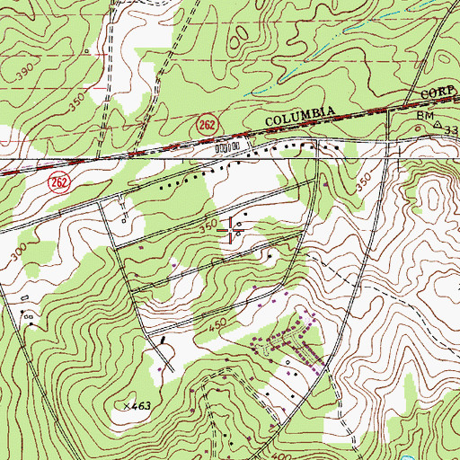 Topographic Map of Deer Ridge Farms, SC