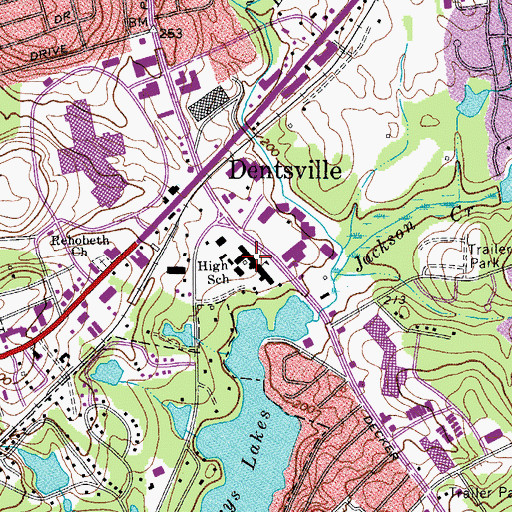 Topographic Map of Dent Middle School, SC