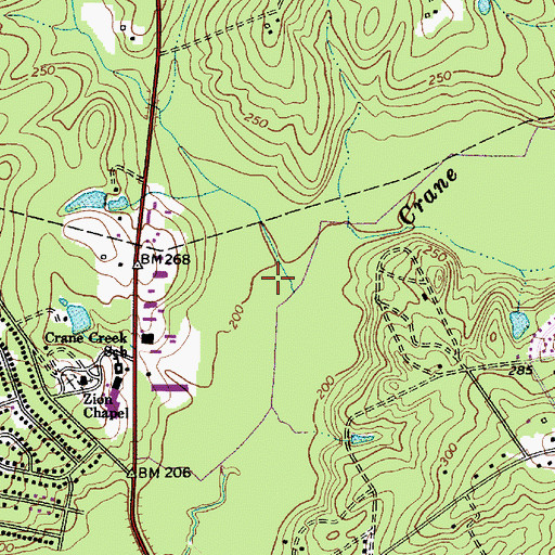 Topographic Map of Douglass Mill (historical), SC