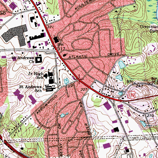 Topographic Map of Dutch Square, SC