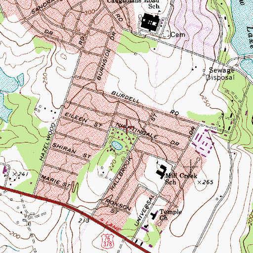 Topographic Map of Eastmont, SC