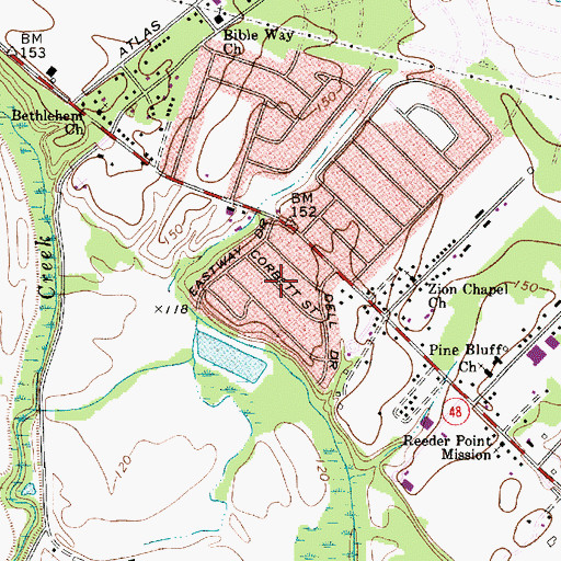 Topographic Map of Eastway Park, SC