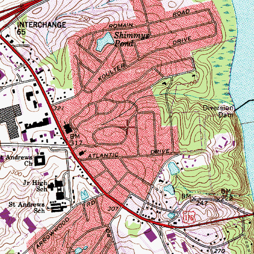 Topographic Map of Elm Abode, SC
