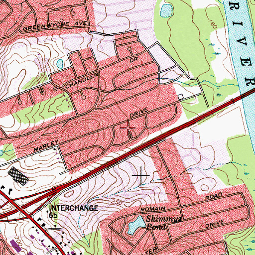 Topographic Map of Emerald Valley, SC