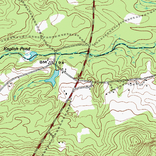 Topographic Map of English (historical), SC